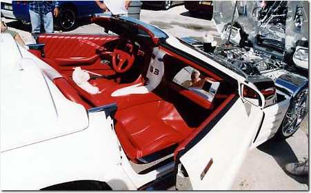 070.Snazzy custom 'SS' red-on-white interior.jpg