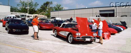 022.CFCA's Vettes had their own special parking area.JPG