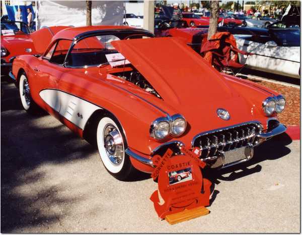 014.And what would a west coast Corvette show be without Don's and Sherry's mint condition Signet Red '58.JPG
