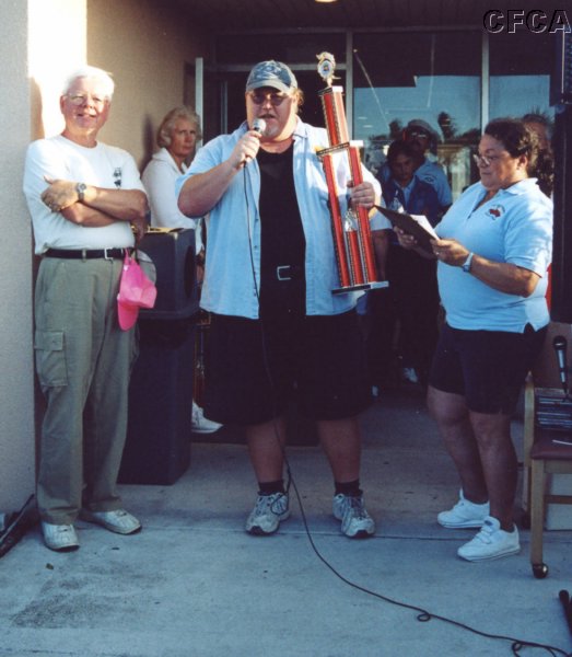 057.The Mayor of Marathon presented his choice trophy (one of the few not won by a CFCA Vette).JPG