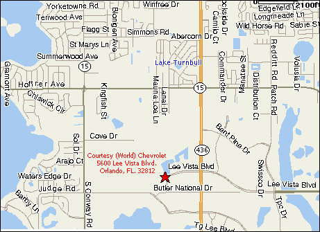 Map to the Central Florida Corvette Association (CFCA ...