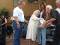 Mrs Russel draws the winning Harley raffle ticket