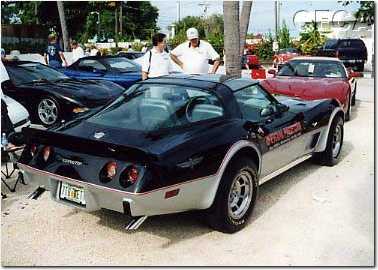 023.Bill, his '78 Pace Car and an admirer between sprinkles.jpg