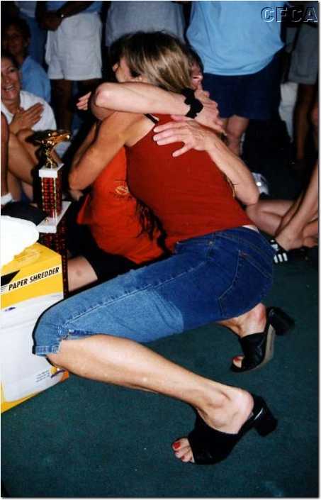 077.Terry receiving congratulatory hug from sister, Barbara.jpg
