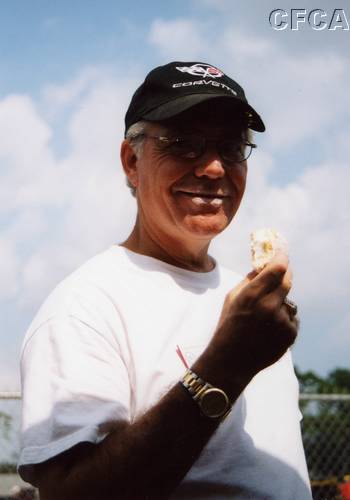 071.Stu 'Sugar Lips' McCutcheon enjoying a late afternoon doughnut.JPG