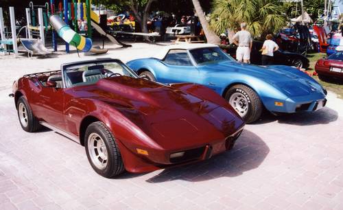 042.Dave McLellan arrived in the Steel Blue '75 Convertible.JPG