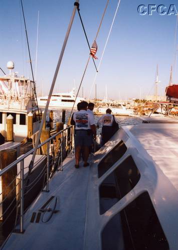 110.Getting ready to set sail on the Caribbean Spirit catamaran.JPG