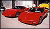 031.BJ with his and Patty's Torch Red '96 Coupe and Barry's and Helen's Torch Red '03 Z06.JPG