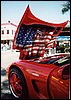 024.Steve had a great new hood liner to show off, along with his new Torch Red RONAL wheels.JPG